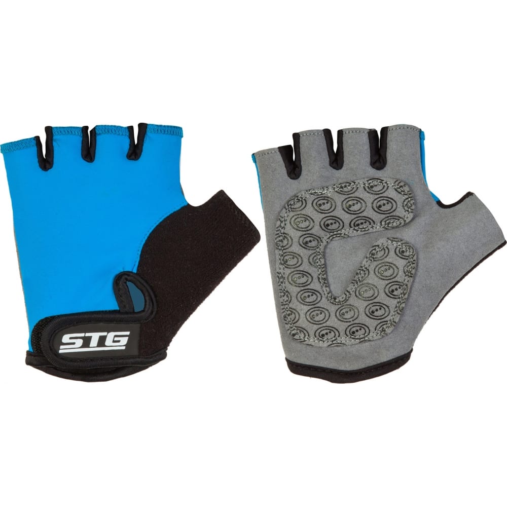 Перчатки без пальцев спортивные STG 819 быстросъемные (Цвет: Синий, Размер: XS)