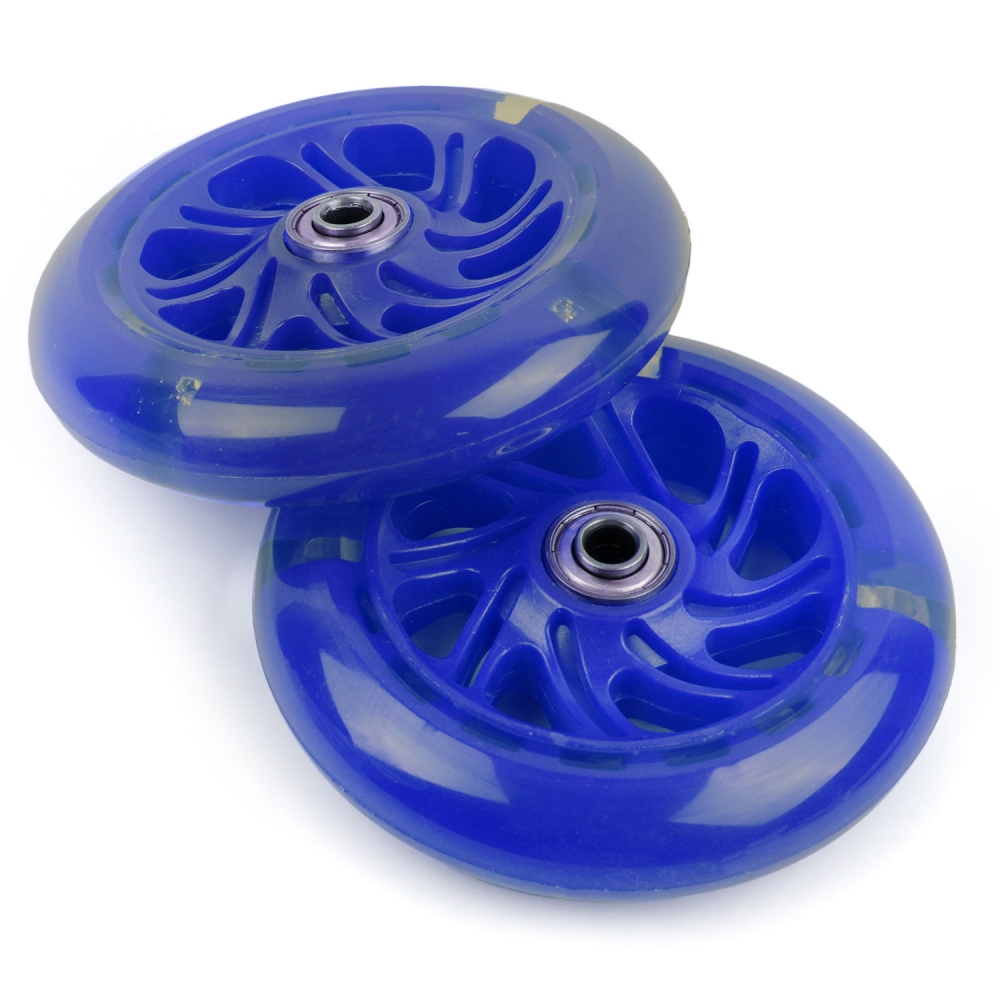 Дополнительные колеса боковые резиновые с PU с подсветкойна 12"-20 Vinca sport (От 12 до 20, Синий)